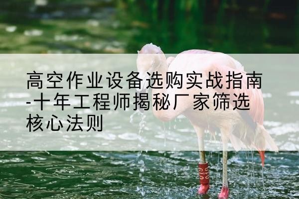 水富剪叉式升降机厂家-高空作业设备选购实战指南-十年工程师揭秘厂家筛选核心法则
